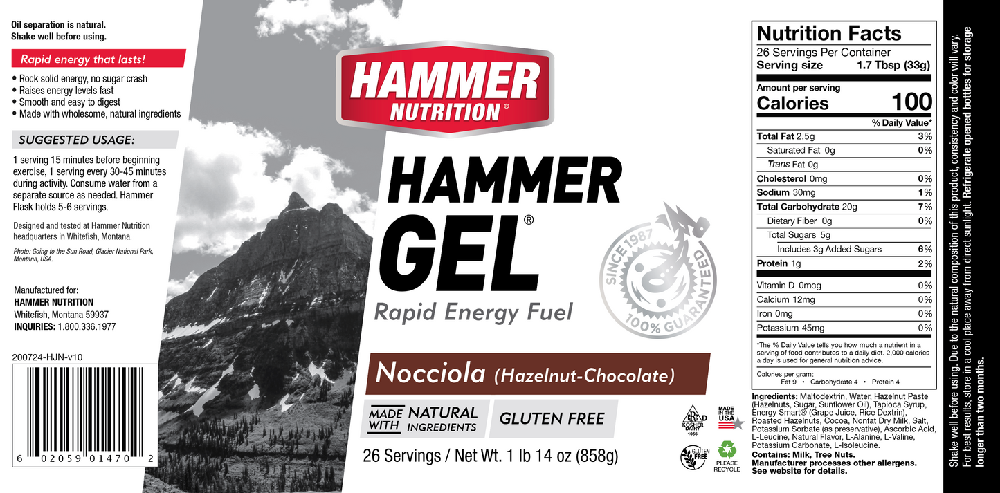 Hammer Nutrition - Hammer Gels - 26 Serving Jug - Nocciola (Hazlenut)