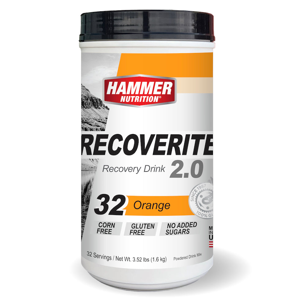 Hammer Nutrition - Recoverite 2.0 - Orange, 32 Serving Jug