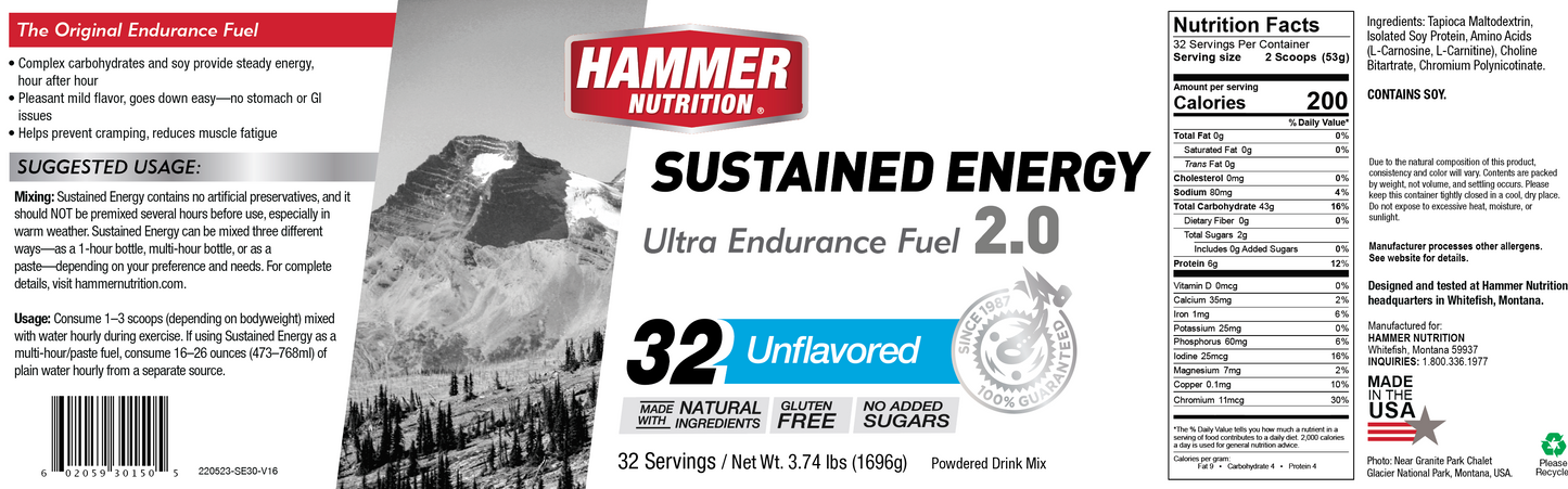 Hammer Nutrition - Sustained Energy, 32 Servings