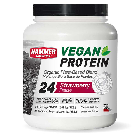 Hammer Nutrition - Organic Vegan Protein, Strawberry, 24 Servings