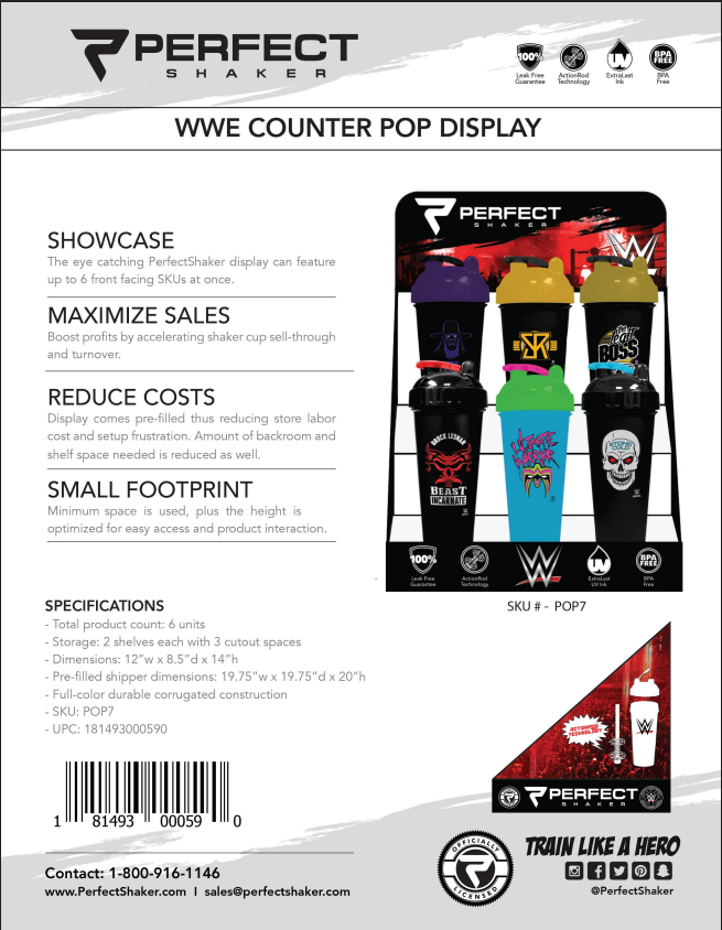 WWE Pop Counter Display