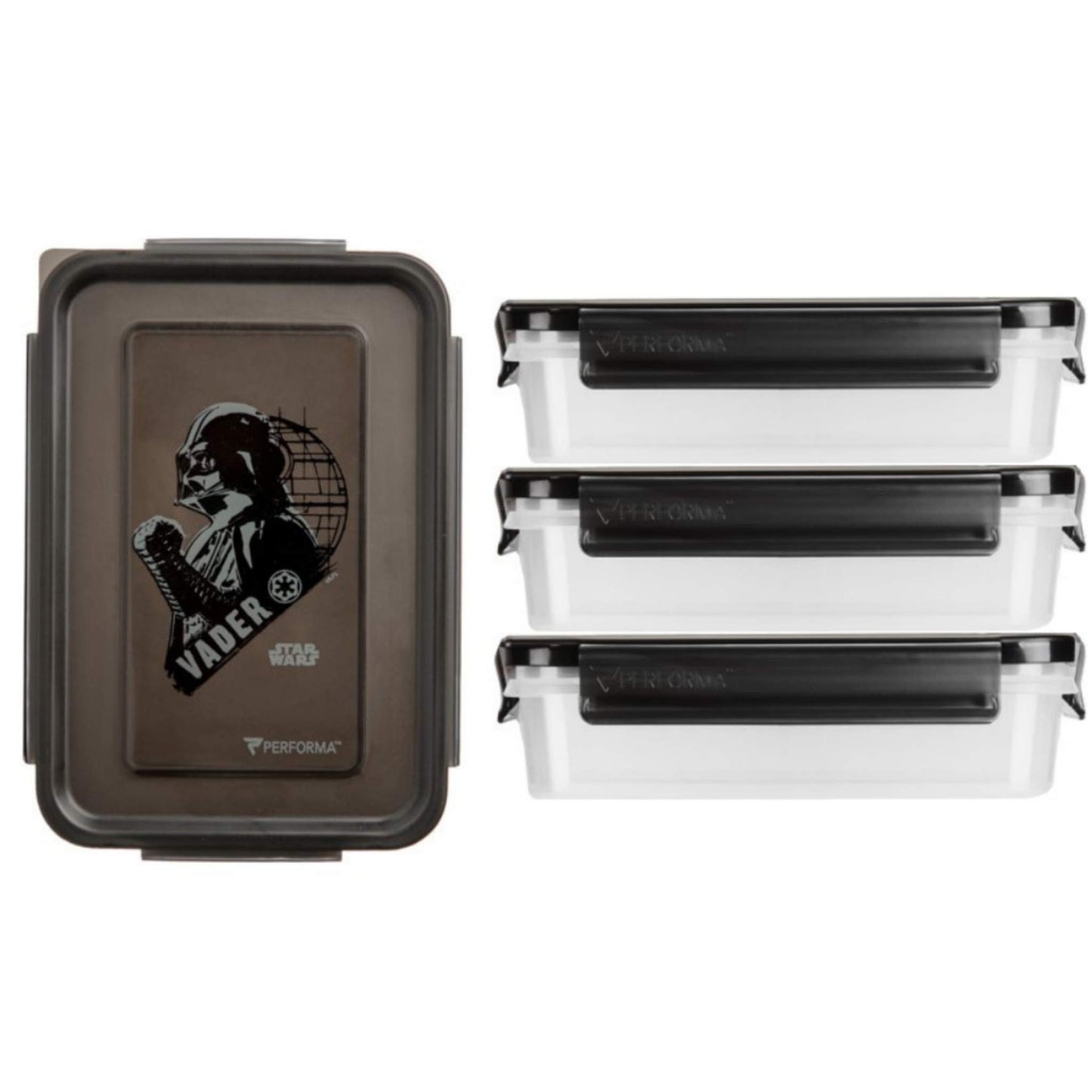 Performa - Meal Containers, 3 Pack, Darth Vader, Team Perfect
