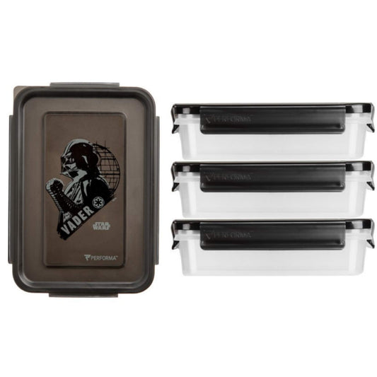Performa - Meal Containers, 3 Pack, Darth Vader, Team Perfect