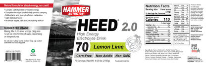 Hammer Nutrition - HEED 2.0, Lemon Lime, 70 Servings