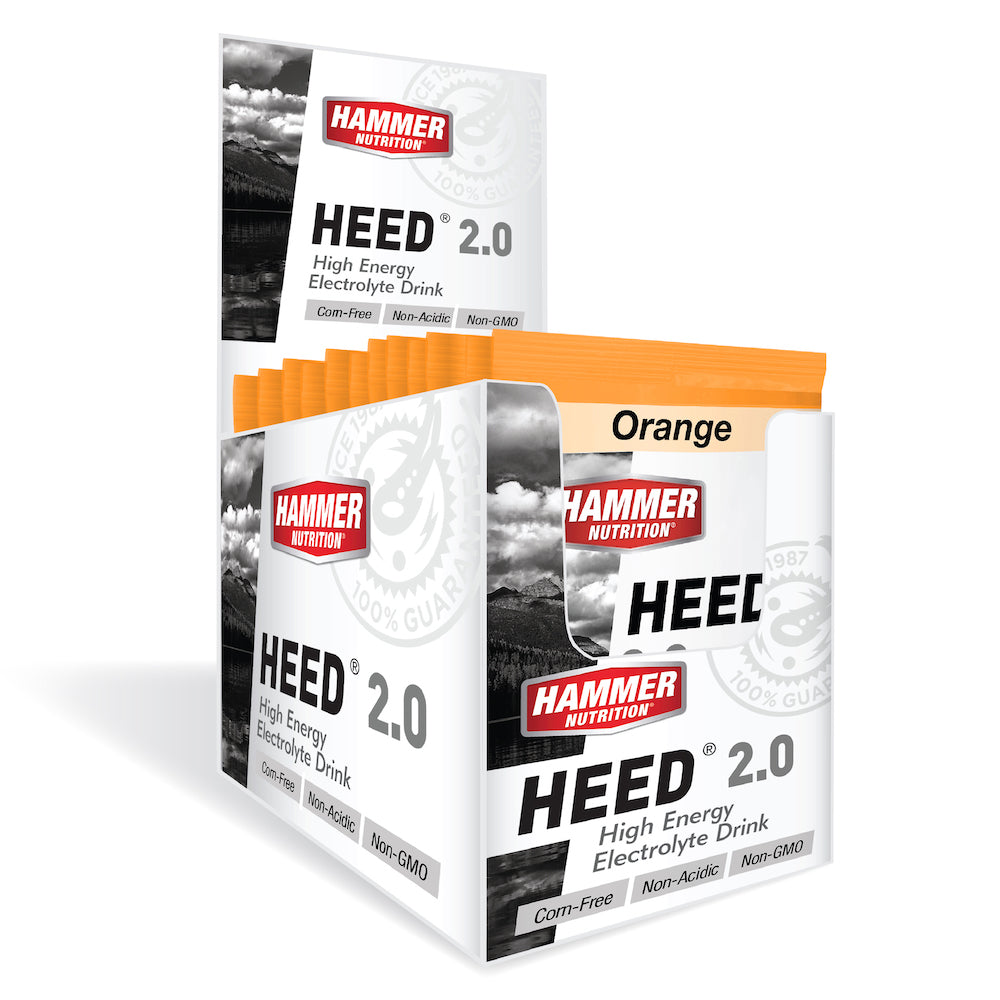 Hammer Nutrition - Box of 12 Single Servings, HEED 2.0, Orange