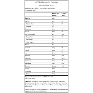 Hammer Nutrition, Nutritional Information, HEED, Orange, Team Perfect