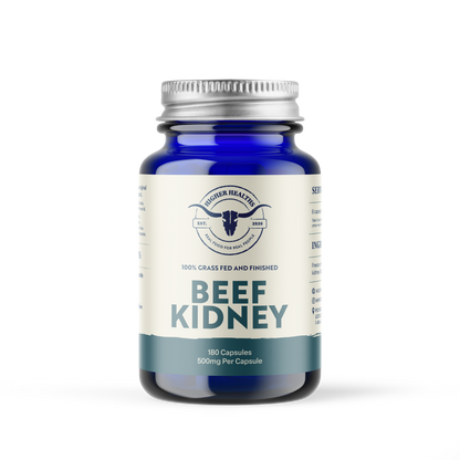 Higher Healths - 100% Grass-Fed/Grass-Finished Beef Kidney, 180 Capsules
