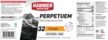 Hammer Nutrition - Perpetuem, Orange Classic, 32 Servings