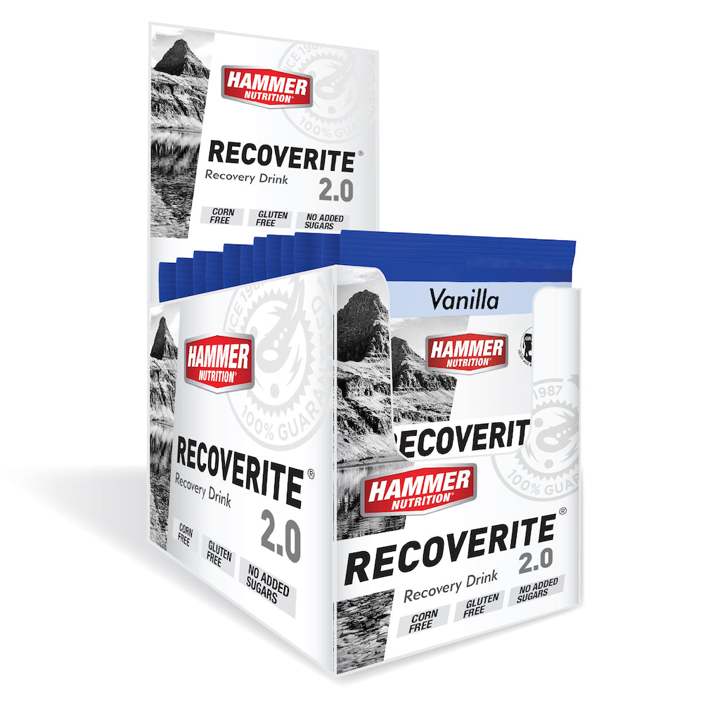 Hammer Nutrition - Recoverite 2.0, Vanilla, Box of 12 Singles