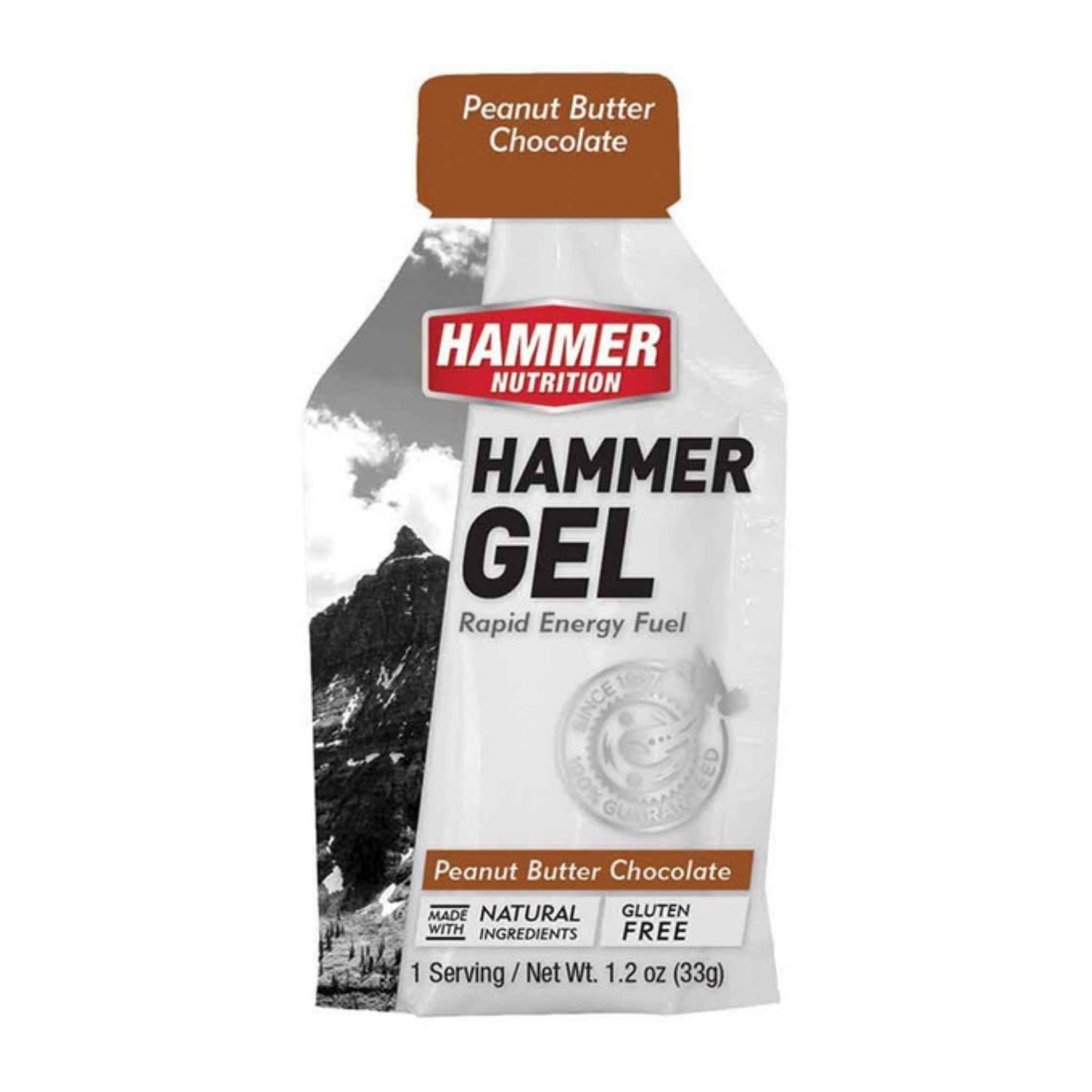 Hammer Nutrition Endurance Gel, Single Serving, Peanut Butter Chocolate, Team Perfect