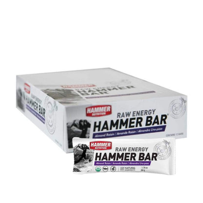 Hammer Nutrition - Raw Energy Food Bar, Box of 12, Almond Raisin, Team Perfect