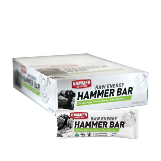 Hammer Nutrition - Raw Energy Food Bar, Box of 12, Oatmeal Apple, Team Perfect