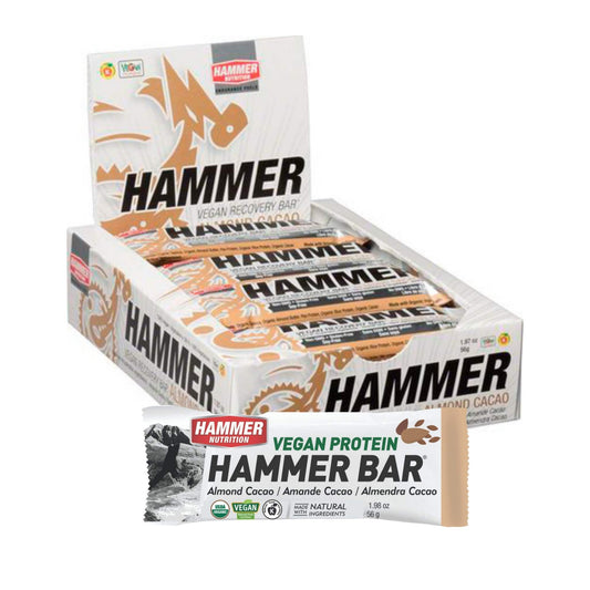 Hammer Nutrition - Vegan Protein Bar, Box of 12, Almond Cacao, Team Perfect