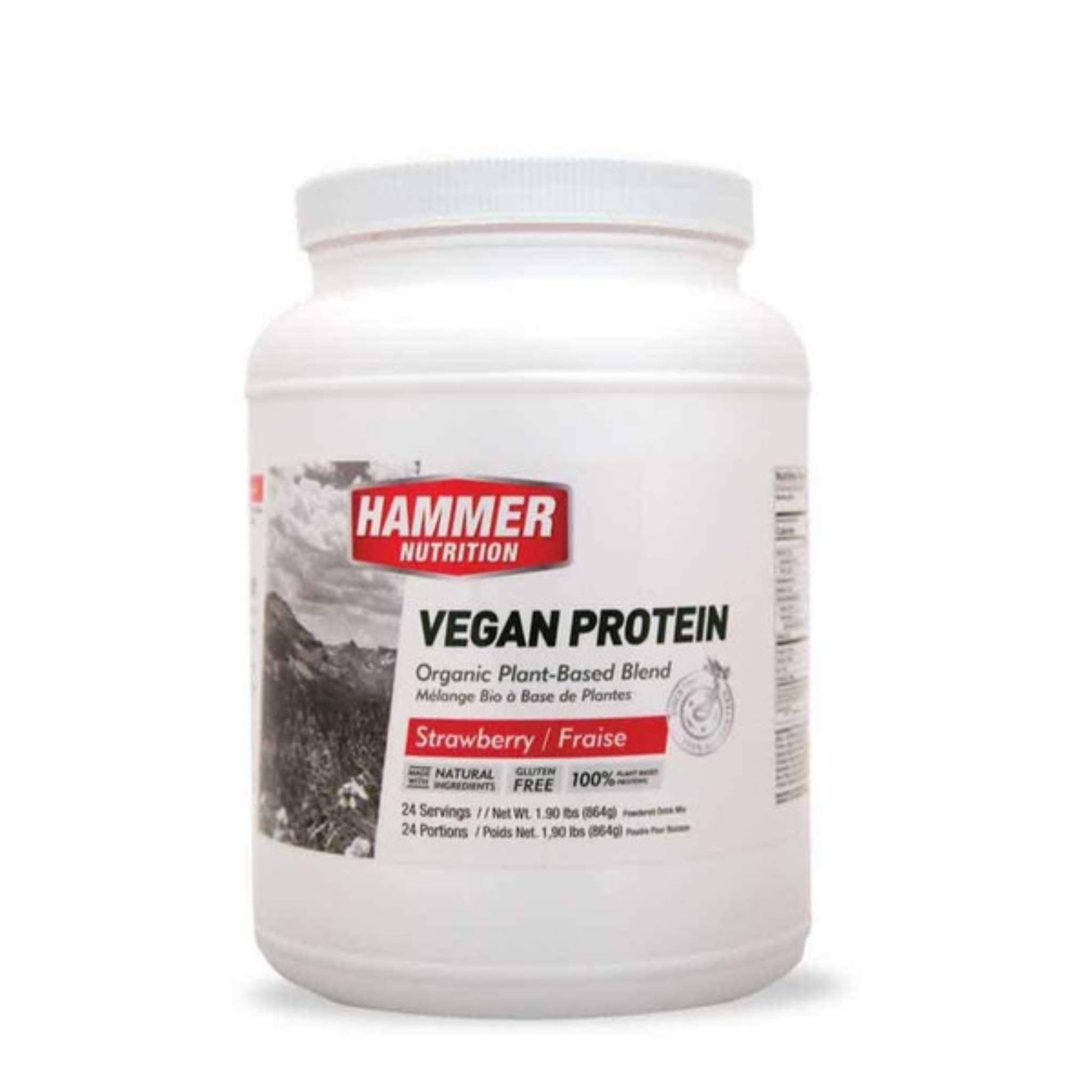 Hammer Nutrition - Vegan Protein, Strawberry, 24 Servings, Team Perfect