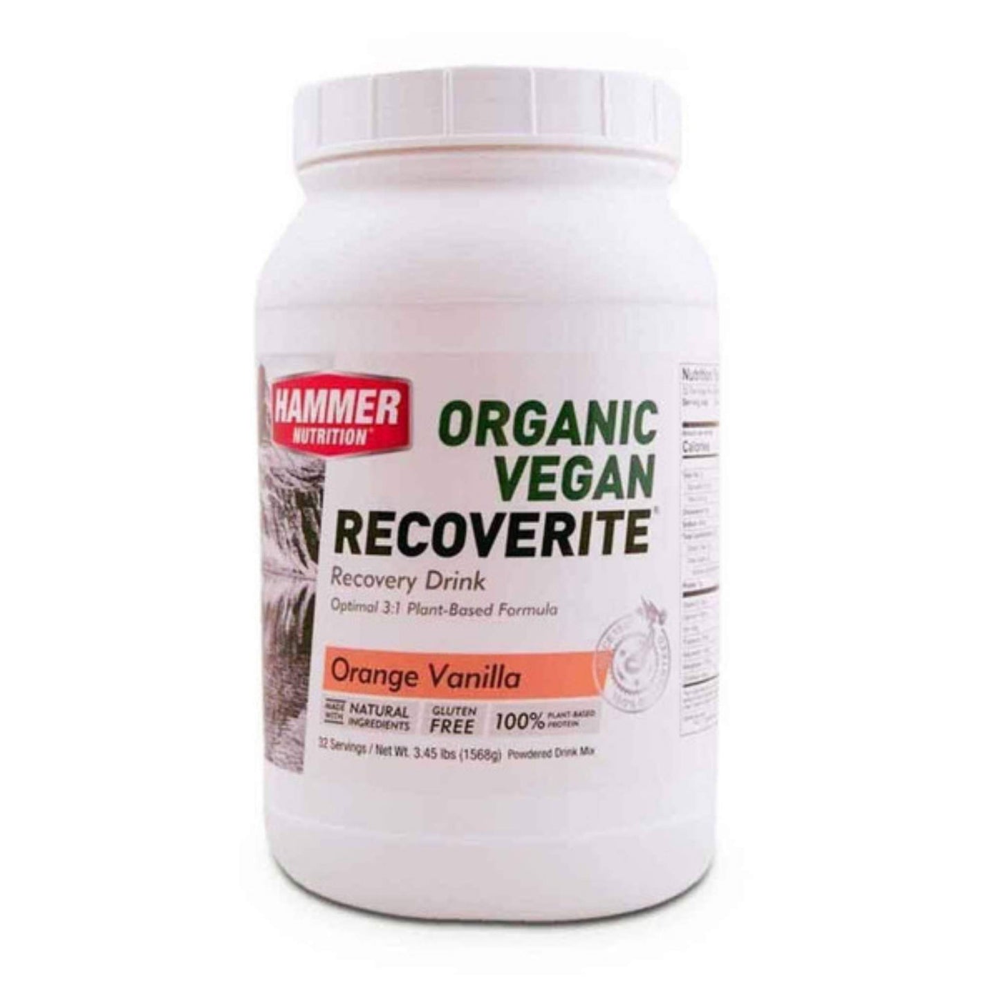 Hammer Nutrition - Vegan Recoverite, Orange Vanilla, 32 Servings, Team Perfect