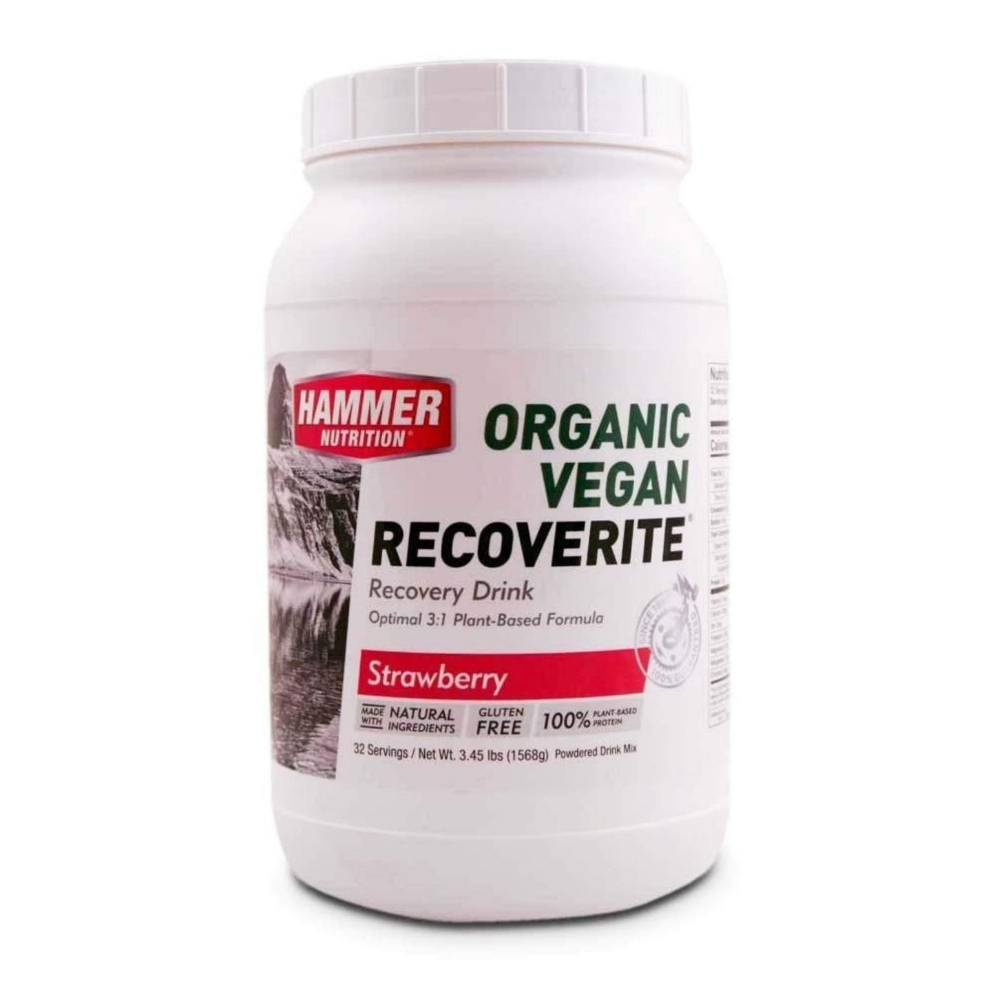 Hammer Nutrition - Vegan Recoverite, Strawberry, 32 Servings, Team Perfect
