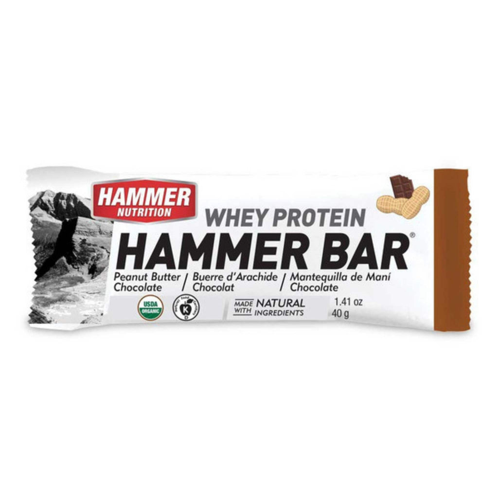 Hammer Nutrition - Whey Protein Bars, Box of 12, Peanut Butter Chocolate