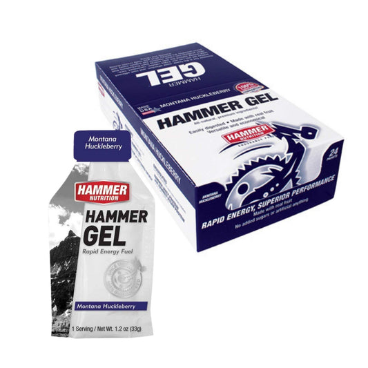 Hammer Nutrition Endurance Gel, Box of 24, Huckleberry, Team Perfect