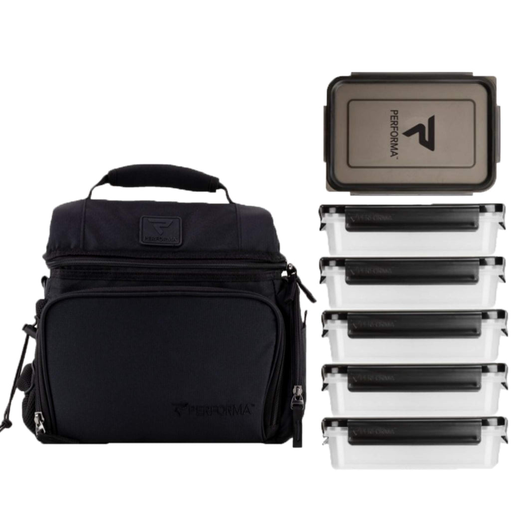 Performa - 6 Meal Cooler Bag, Black, Team Perfect