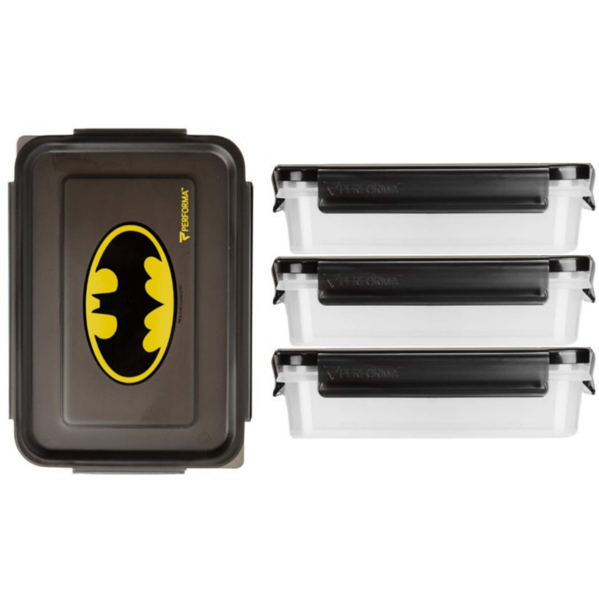 Performa - Meal Containers, 3 Pack, Batman, Team Perfect