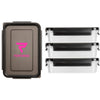 Performa - Meal Containers, 3 Pack, Black/Pink, Team Perfect